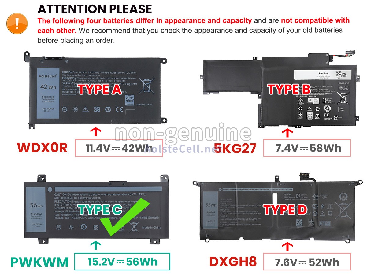 battery replacement Dell Inspiron 14 7000