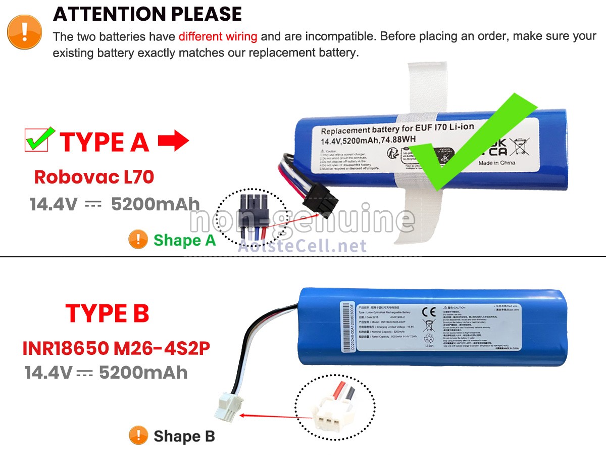 battery replacement Eufy INR18650M26-4S2P