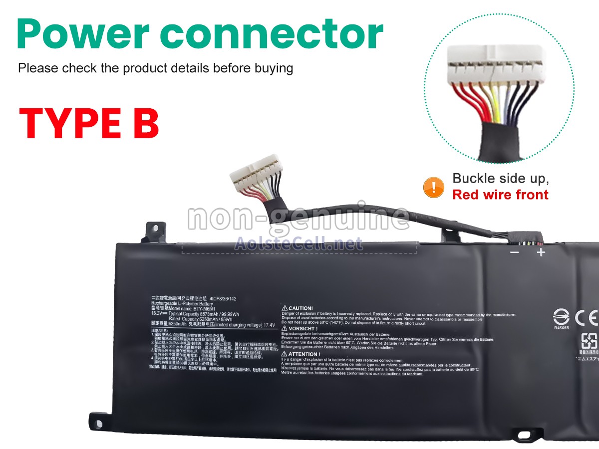 battery replacement MSI STEALTH GS77 12UHS-022UK