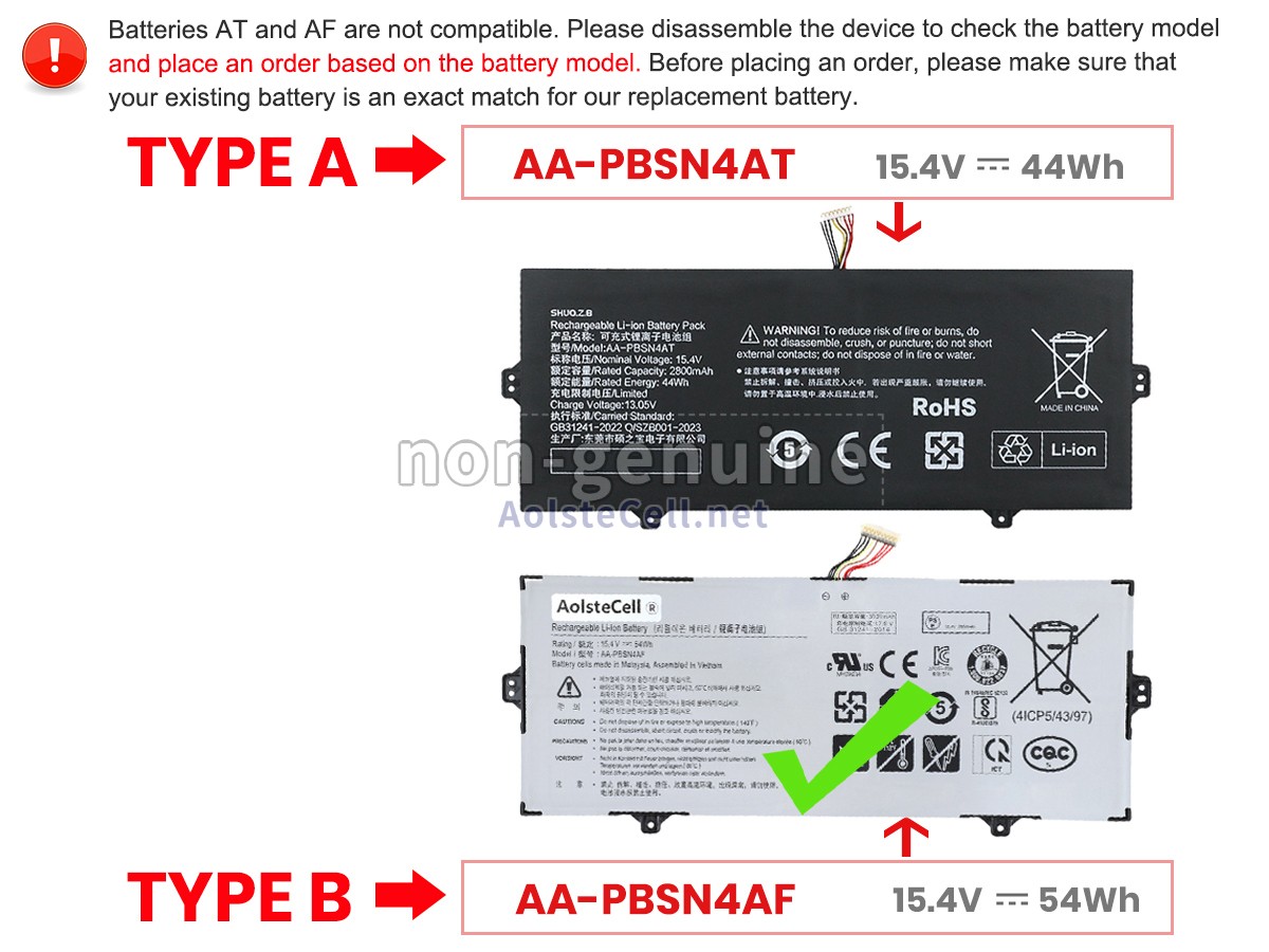 battery replacement Samsung Galaxy Book 15.6 INCH NP750XDA